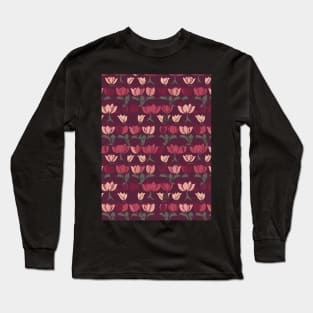 Tulips Flower Seamless Pattern V2 Long Sleeve T-Shirt